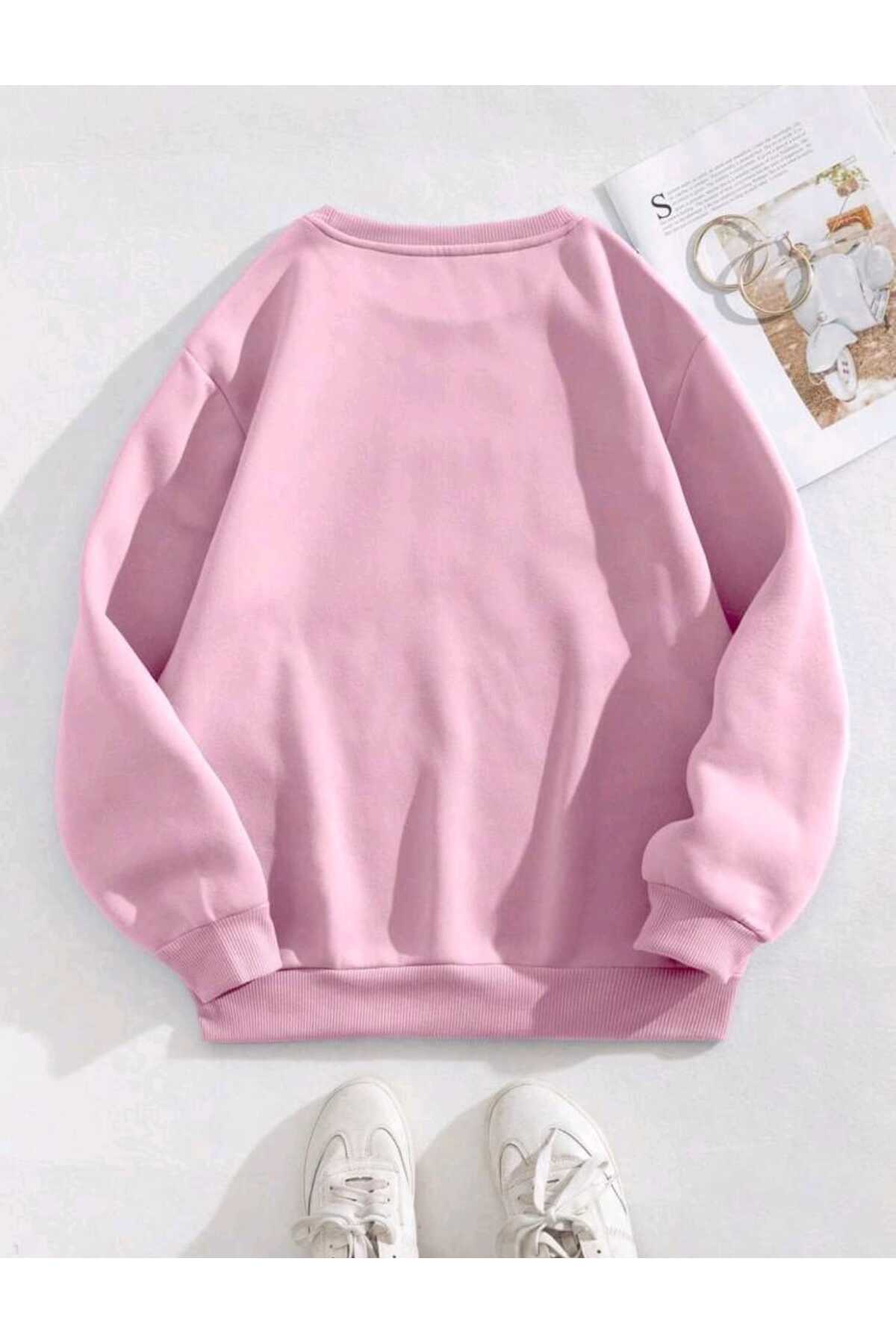 LABUBU Sweatshirt Unisex Pamuklu Şardonlu