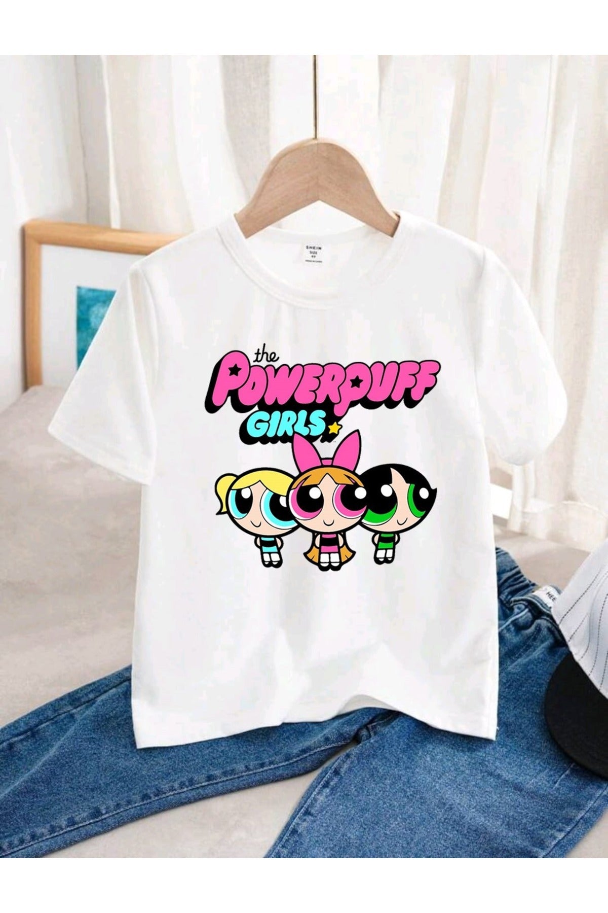 Çocuk Beyaz Tshirt Çeşitli Karışık MİX Baskılı Bisiklet Yaka Pamuklu T-shirt