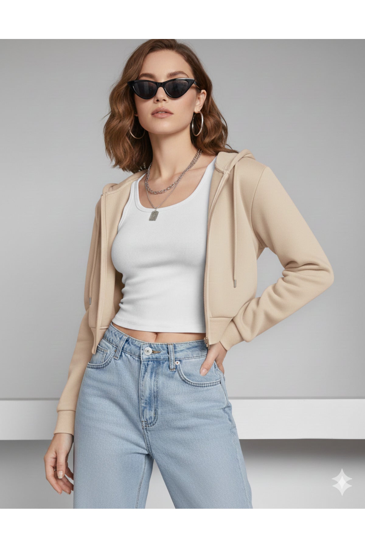 CROP FERMUARLI KADIN HIRKA
