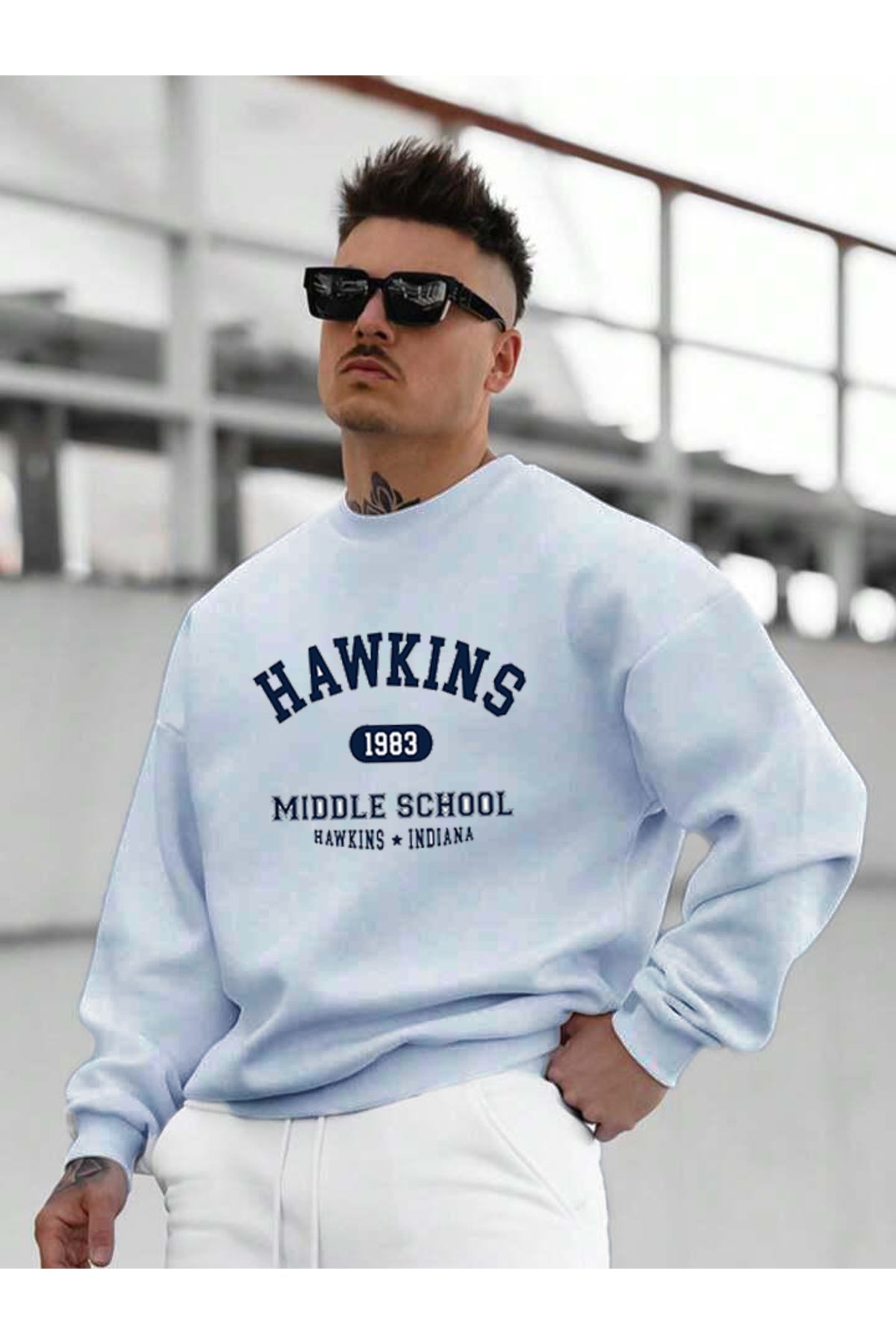 HAWKINS Oversize Bisiklet Yaka Sweatshirt