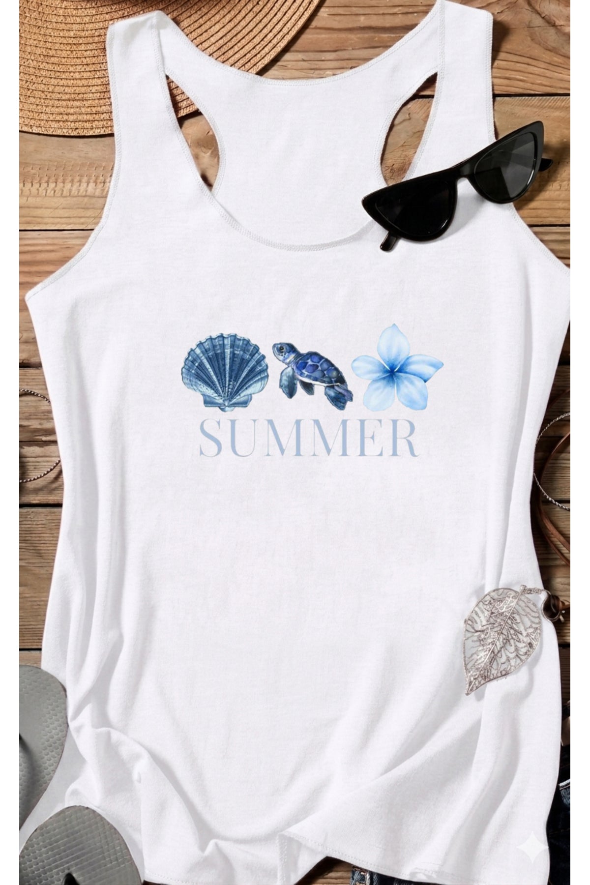 YÜZÜCÜ SUMMER İSTİRİDYE Baskılı RELAX Kalıp Kadın T-Shirt