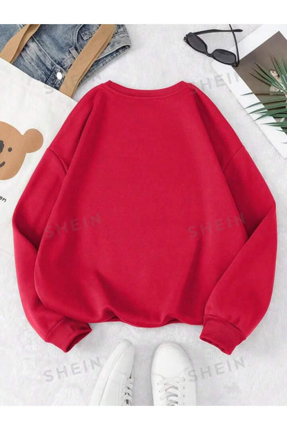 DAMALI SMİLE Baskılı Bisiklet Yaka OVERSIZE Sweatshirt