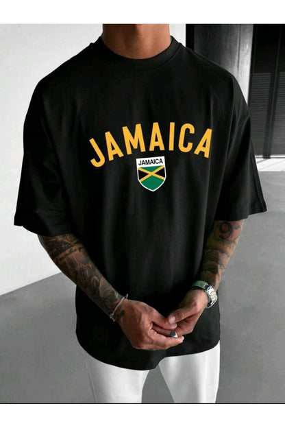JAMAICA Baskılı Erkek Yazlık T-shirt