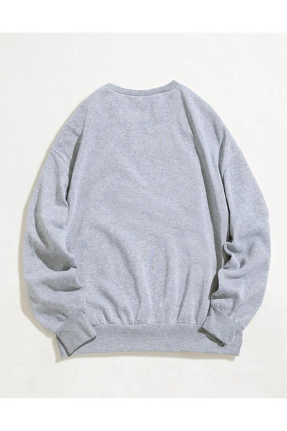 BROOKLYN SLOGAN Sweatshirt Baskılı Bisiklet Yaka Unisex