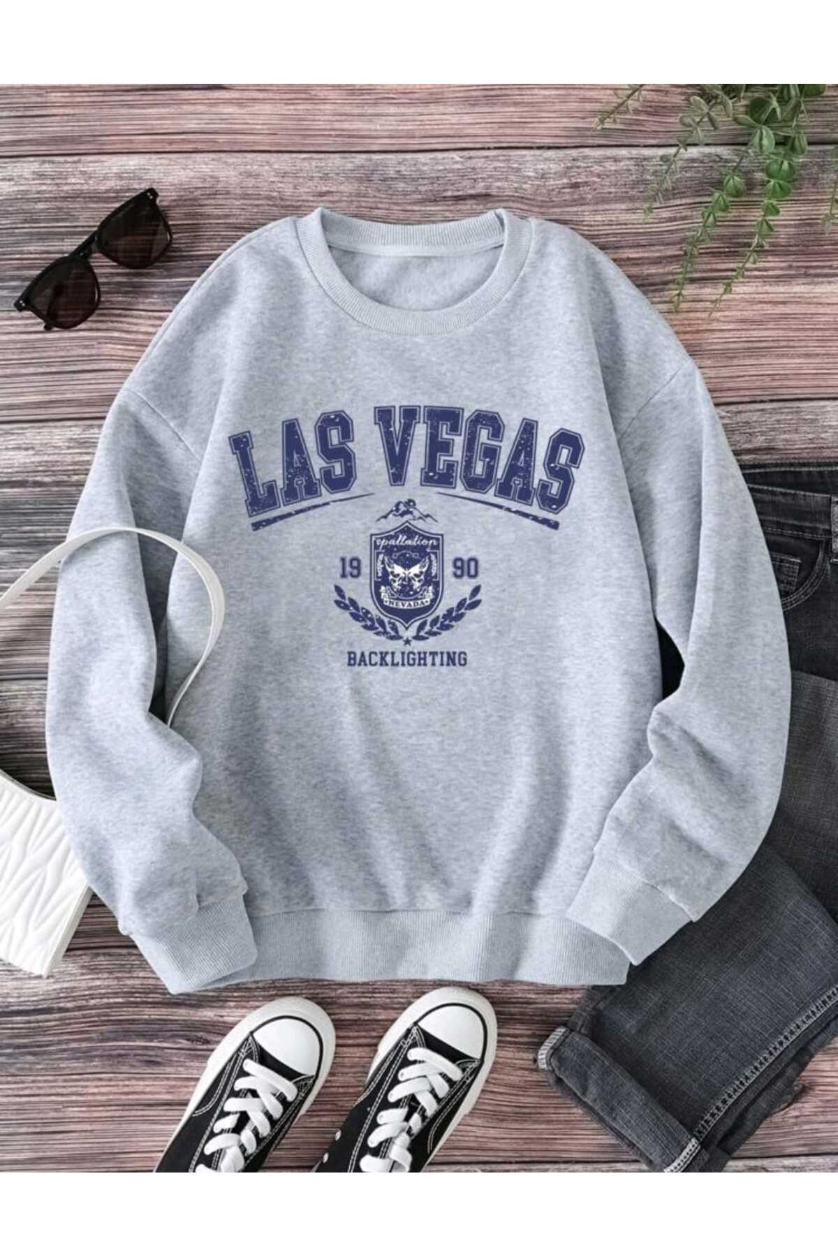 Bisiklet Yaka Sweatshirt Oversize