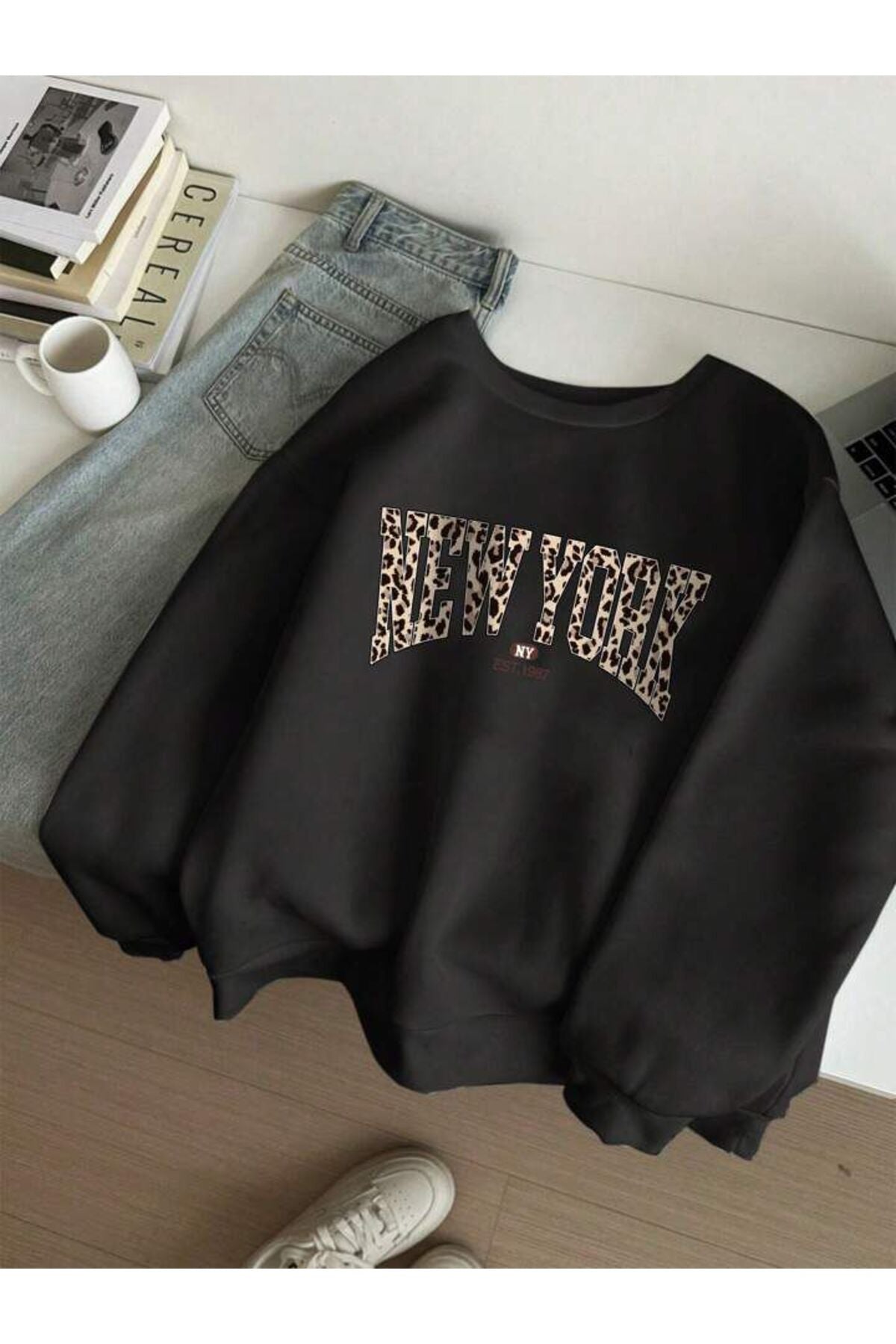 NEWYORK PAMUKLU UNİSEX SWEATSHİRT