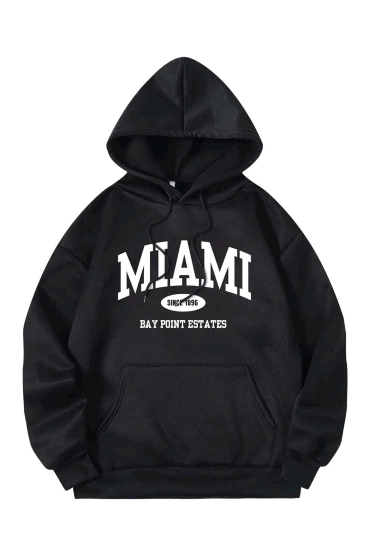 Miami Baskılı Oversize Spor Sweatshirt