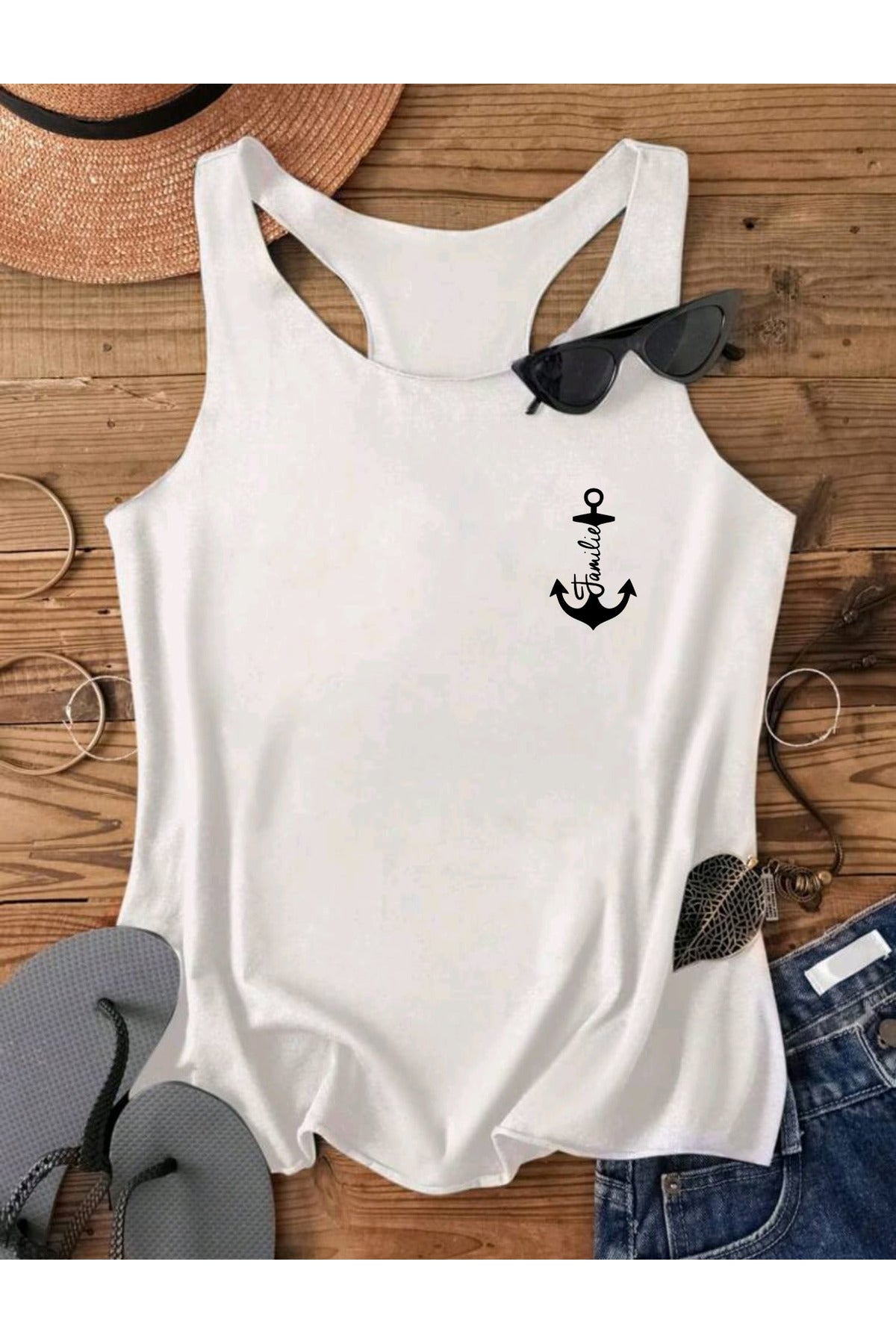 FAMİLİE ÇAPA Yüzücü Kadın Atlet Tshirt