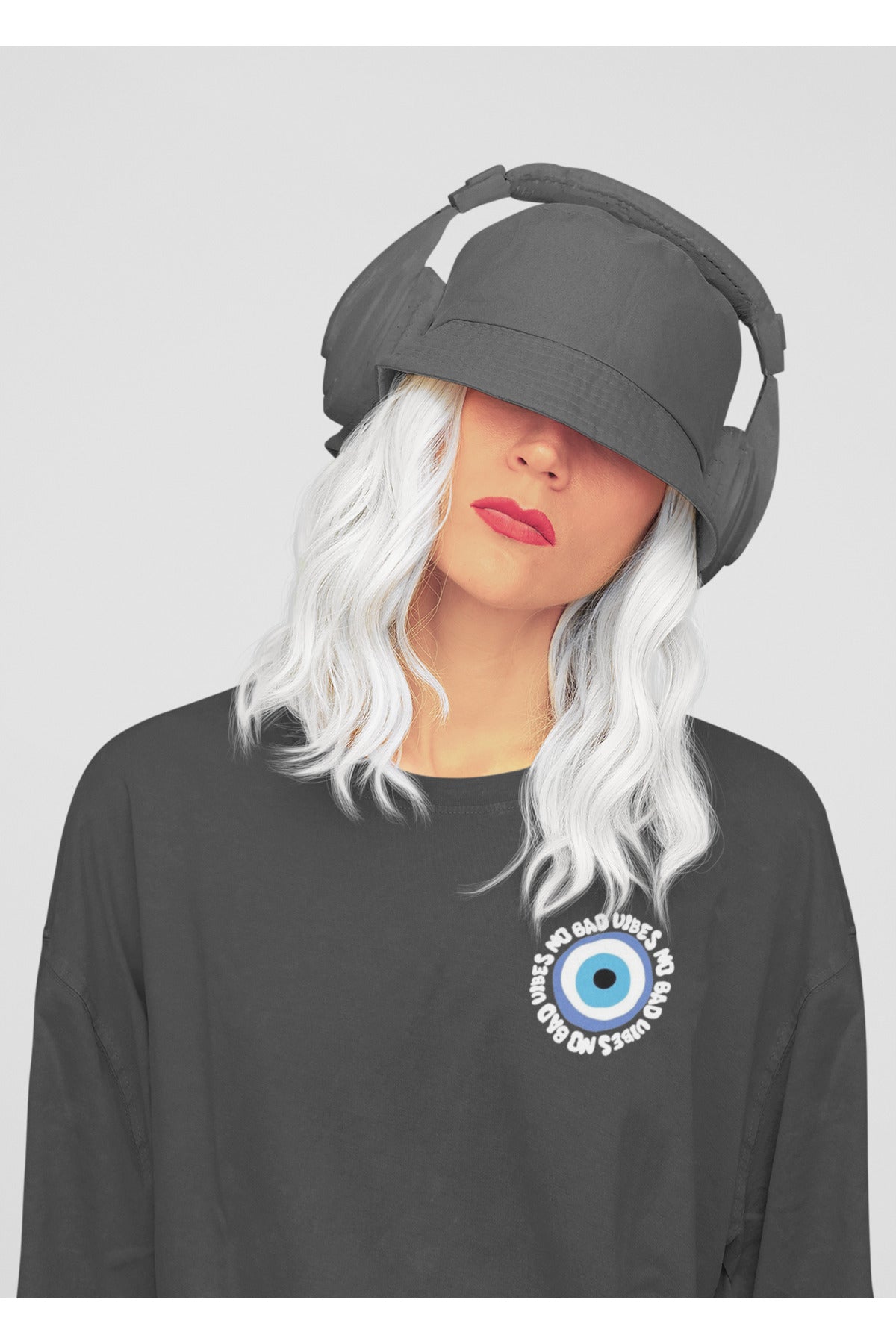 No Bad VIBES Oversize Geniş Kalıp Pamuklu T-shirt Unisex