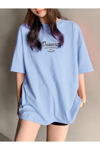 Thousand Baskılı Pamuklu Kısa Kol (Oversize) Tshirt