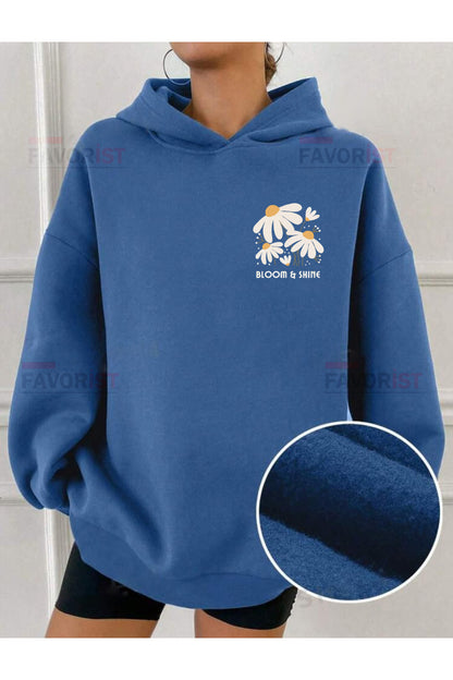 Oversize Kapüşonlu (BLOOM SHİNE)Sweatshirt