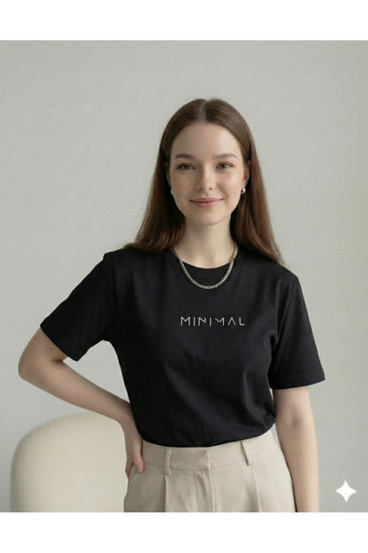 Minimal Kadın Pamuk Polyester Tshirt