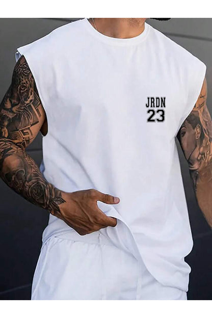 JRDN23 Basketbol Giyim Spor Giyim Sıfır Kol Oversize T-SHİRT