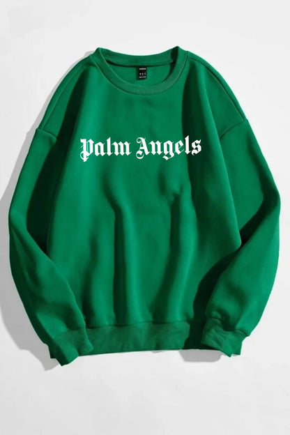 Sweatshirt PALM ANGELS Baskılı Bisiklet Yaka Unisex