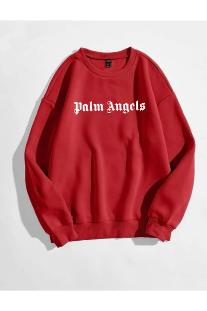 Sweatshirt PALM ANGELS Baskılı Bisiklet Yaka Unisex