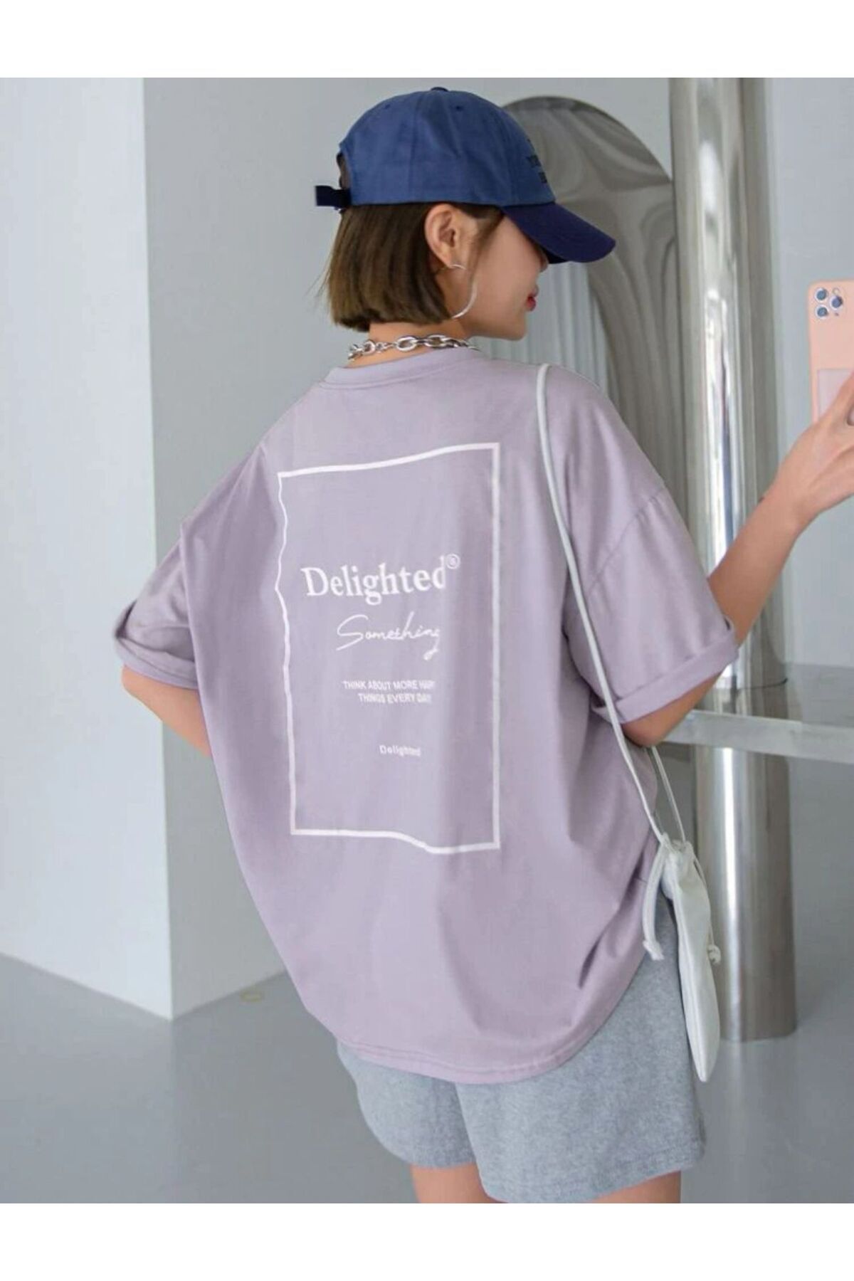Delighted Baskılı Oversize Tshirt Serisi