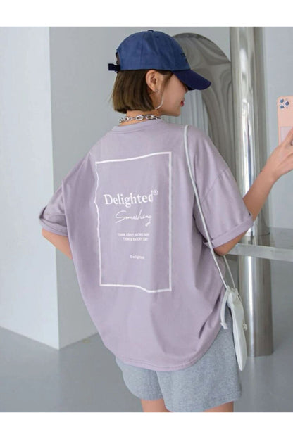 Delighted Baskılı Oversize Tshirt Serisi