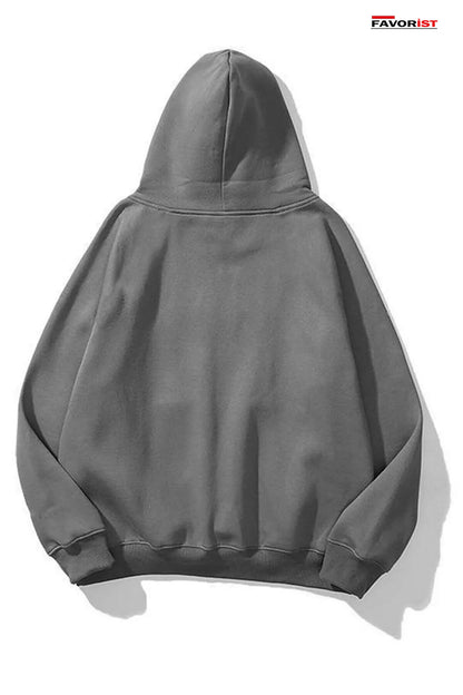 YOURSELF Baskılı Oversize Kapşonlu HOODİE Sweatshirt