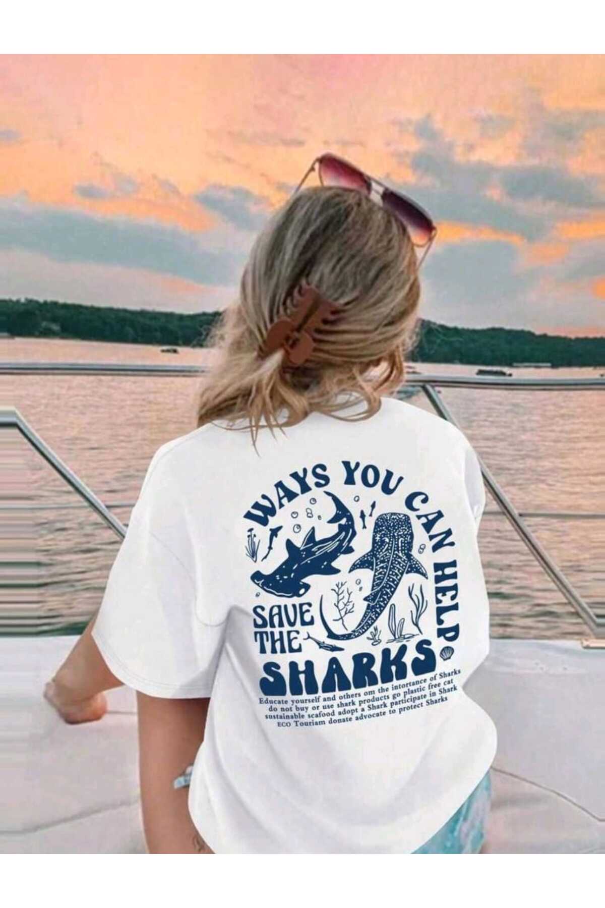 YAZ Koleksiyonu SIRT BASKILI Kadın Tshirt