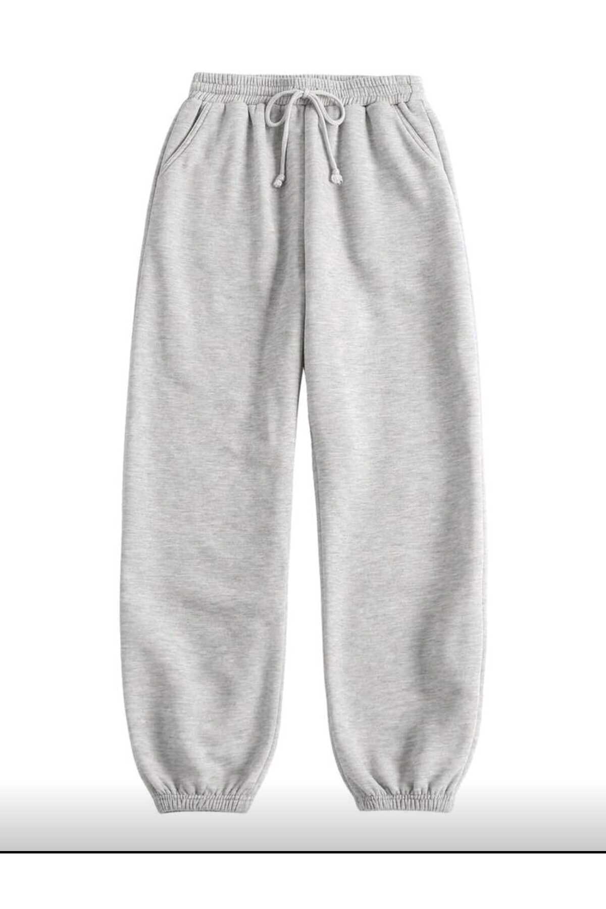 Soft Eşofman Altı Paçası Lastikli Şardonlu Unisex