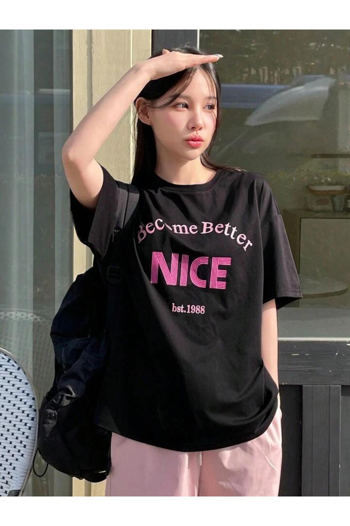 Become Better Nice Pamuklu Kısa Kol (Oversize) Tshirt