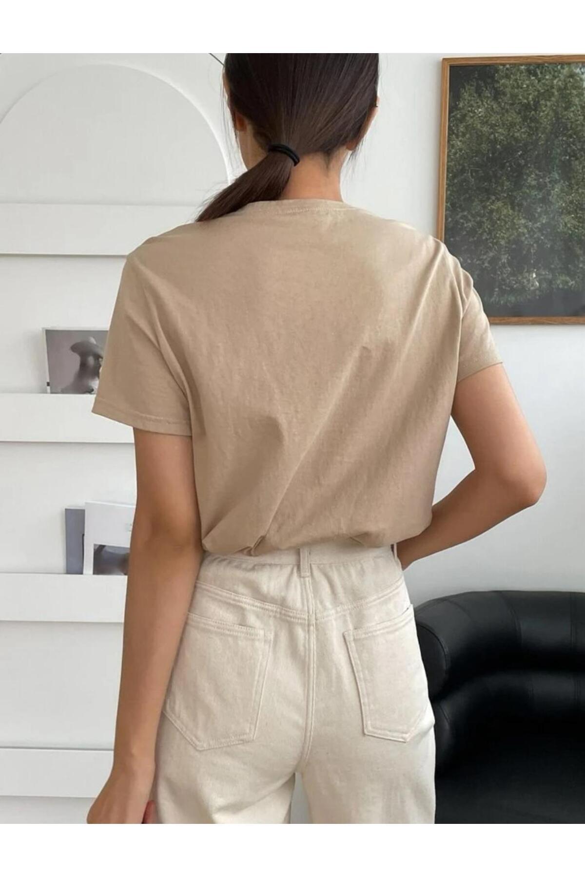 DIAMOND Oversize Bisiklet Yaka Pamuklu T-SHİRT