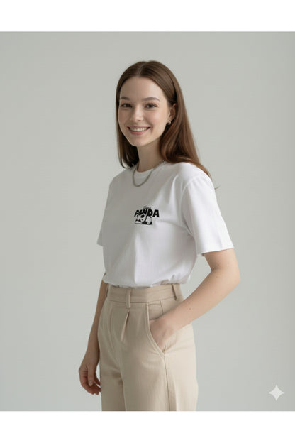 Sleepy Panda Baskılı Regular Kalıp Pamuklu Kadın Tshirt Tişört T-Shirt