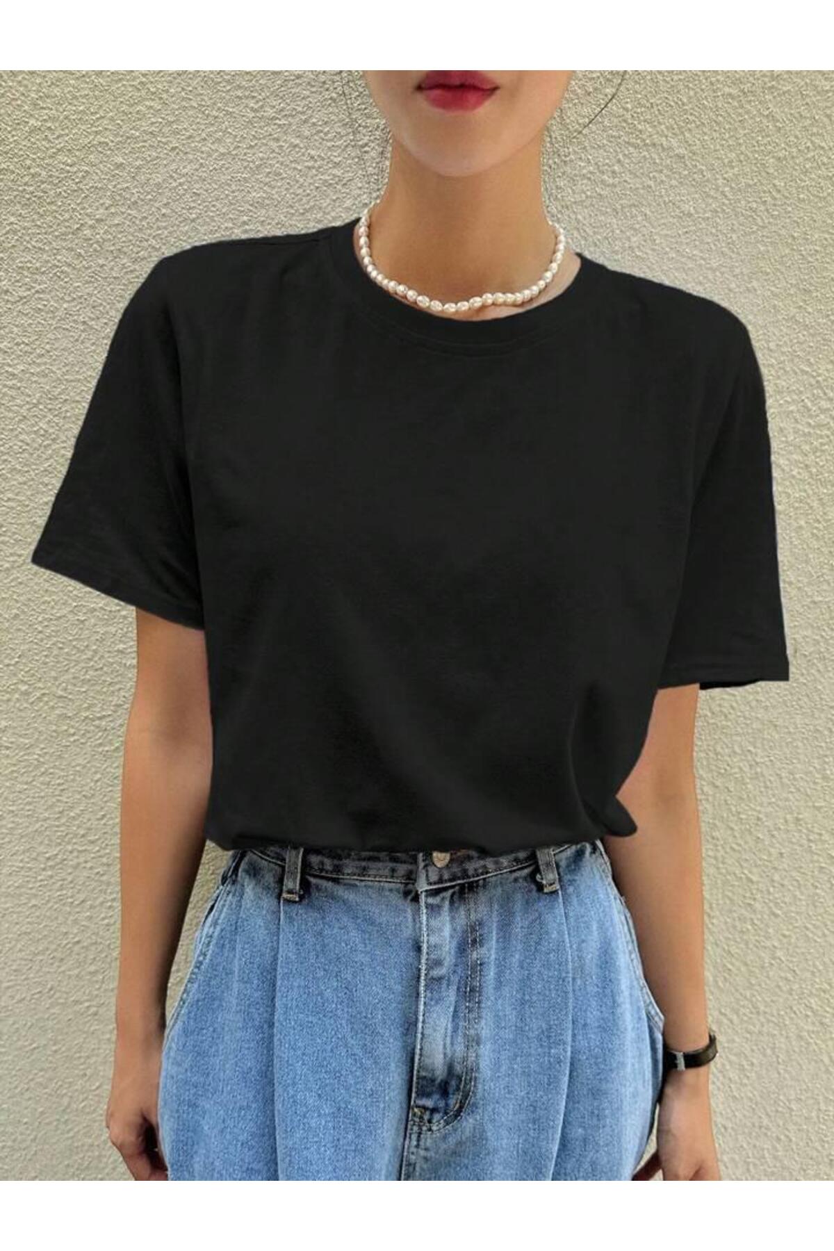 Rahat Kesim  Pamuklu Kısa Kol (Oversize) Tshirt