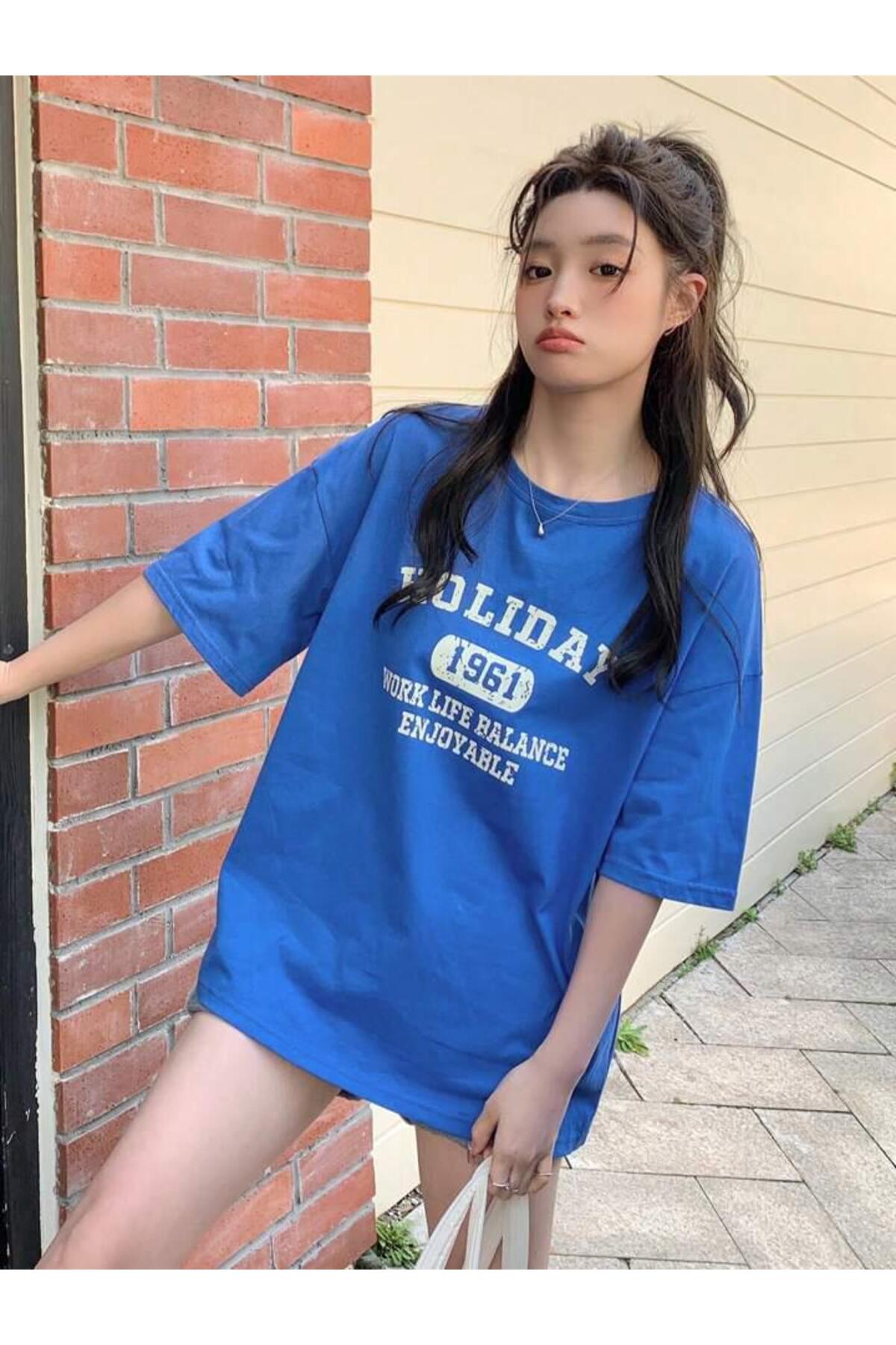 HOLIDAY 1961 Baskılı Pamuklu Kısa Kol (Oversize) Tshirt