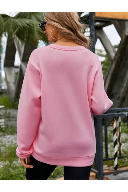 Bisiklet Yaka Sweatshirt Düz Baskısız ( SOFT ) Geniş Kalıp