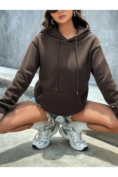DÜZ KAPÜŞONLU OVERSİZE SWEATSHİRT