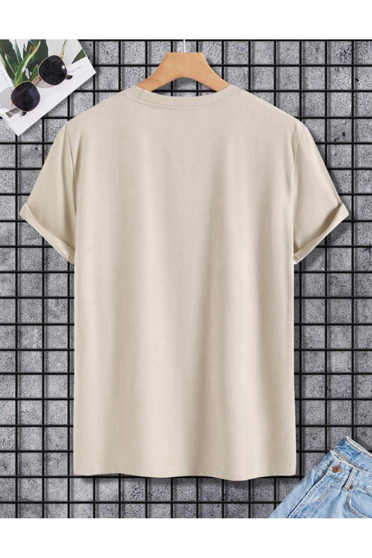 NEVER GİVE UP Baskılı Pamuklu Tshirt