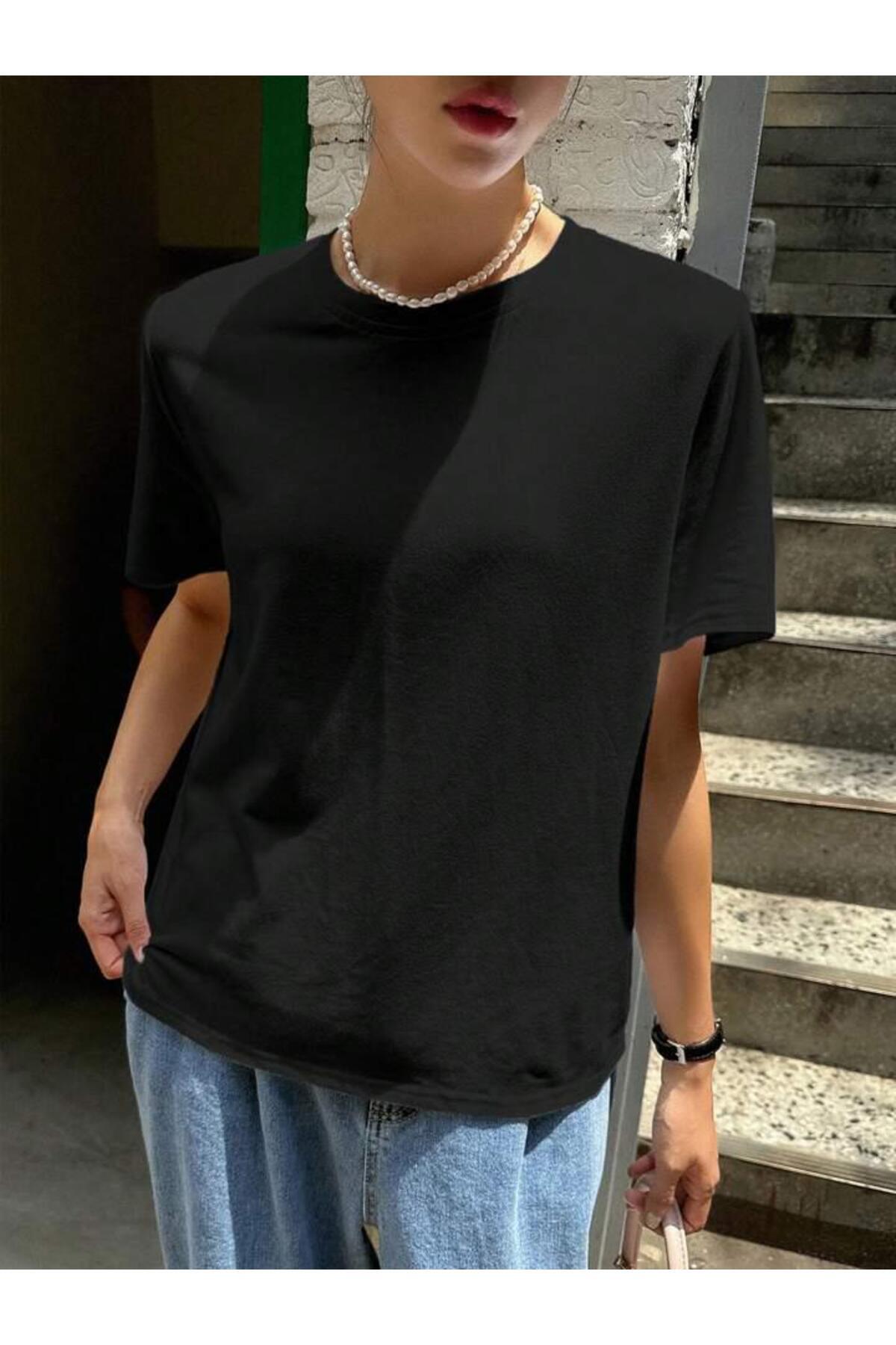 Rahat Kesim  Pamuklu Kısa Kol (Oversize) Tshirt