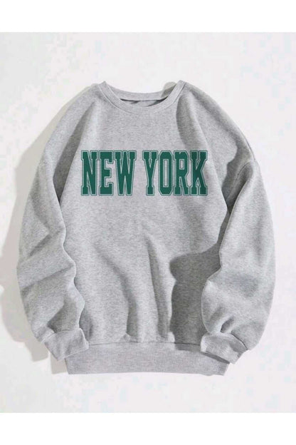Bisiklet Yaka Sweatshirt Oversize