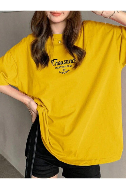 Thousand Baskılı Pamuklu Kısa Kol (Oversize) Tshirt