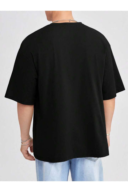 Erkek Giyim Rahat Kesim  Pamuklu Kısa Kol (Oversize) Tshirt