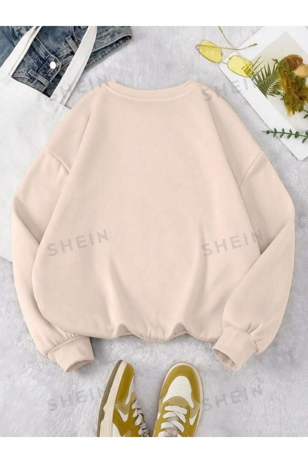 DAMALI SMİLE Baskılı Bisiklet Yaka OVERSIZE Sweatshirt