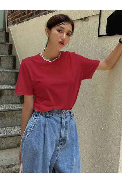 Rahat Kesim  Pamuklu Kısa Kol (Oversize) Tshirt