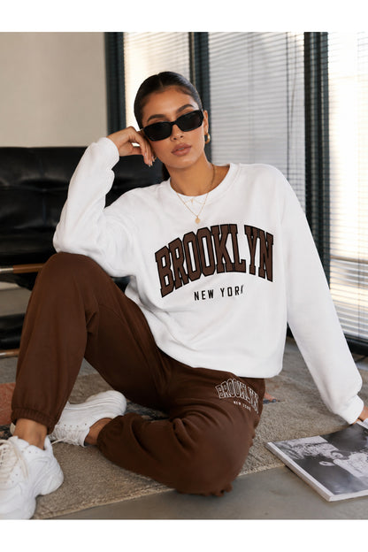 1898 Brooklyn New York Alt Üst 3 İplik Şardonlu Takım %80 Pamuk %10 Polyester %10 Elestan