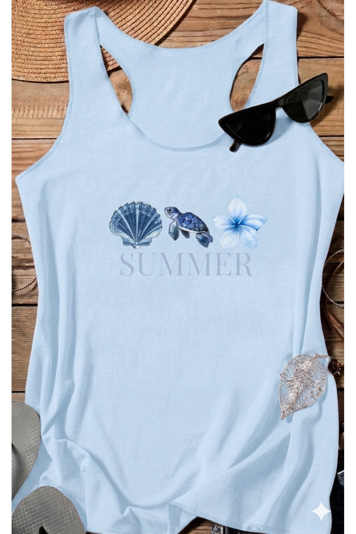 YÜZÜCÜ SUMMER İSTİRİDYE Baskılı RELAX Kalıp Kadın T-Shirt