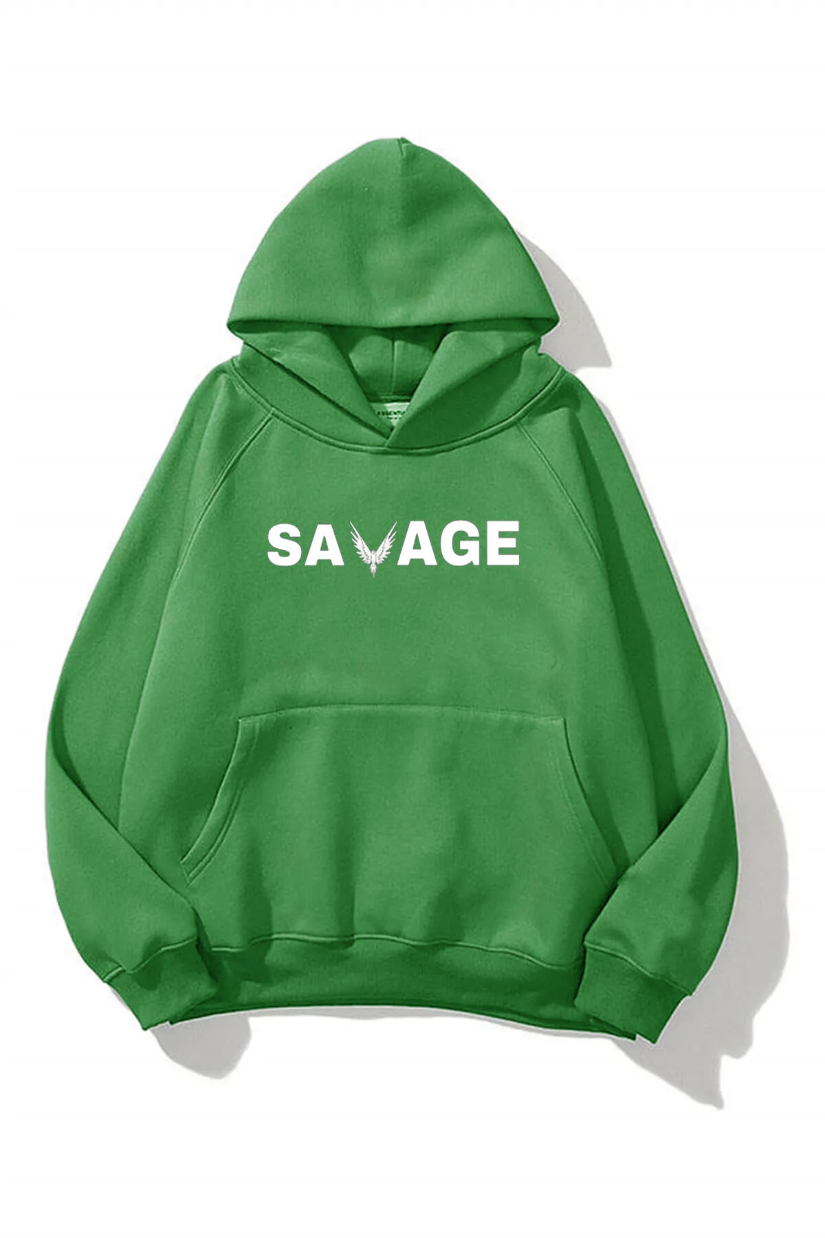 SAVAGE Baskılı Oversize Kapşonlu Sweatshirt