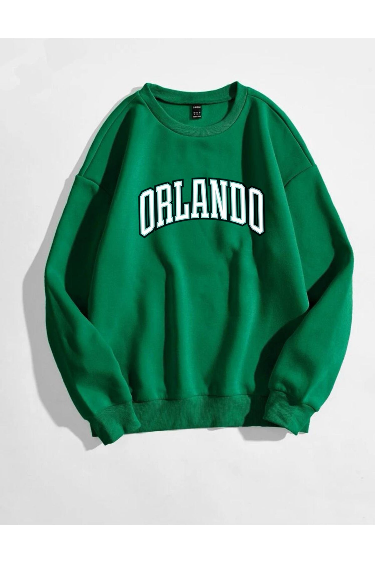ORLANDO Baskılı Bisiklet Yaka Unisex Sweatshirt