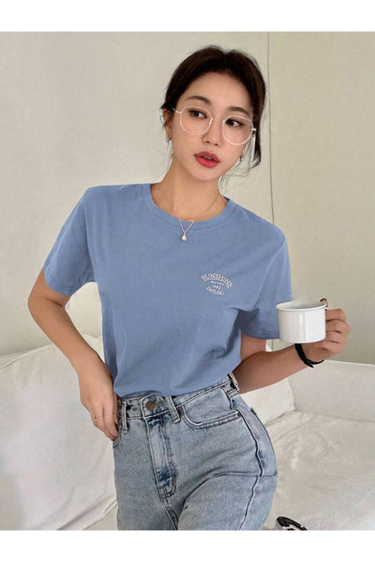 SUNSHINE Baskılı Oversize Tshirt