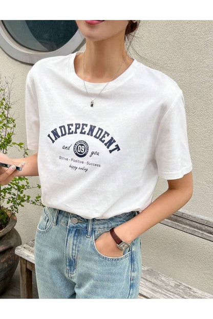 INDEPENDENT Baskılı Pamuklu Kısa Kol (Oversize) Tshirt