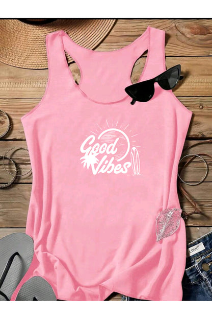 GOOD VIBES Yüzücü Kadın Atlet Tshirt