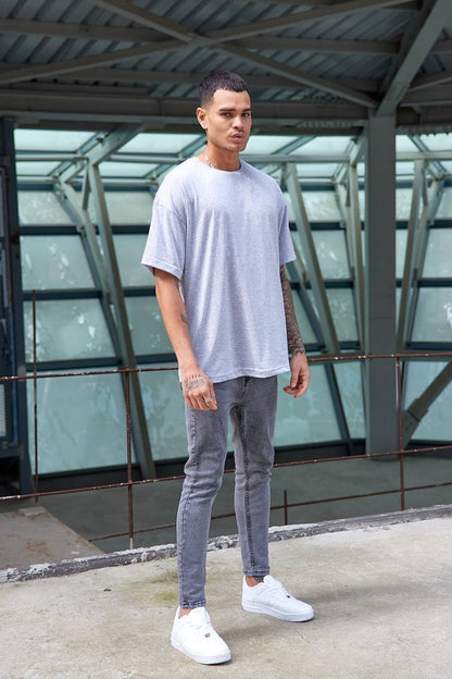 Oversize Düz Baskısız Spor Tshirt