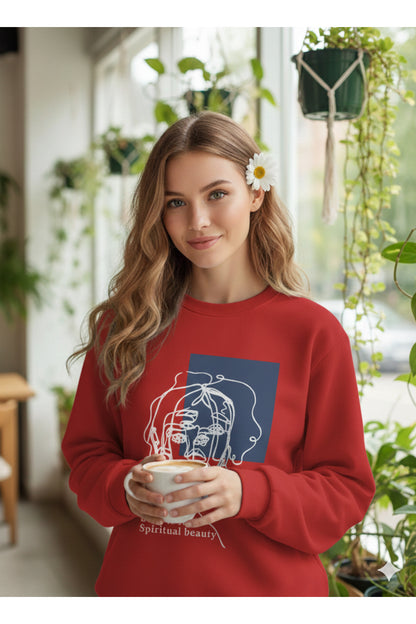BEAUTY Baskılı Kadın Sweatshirt