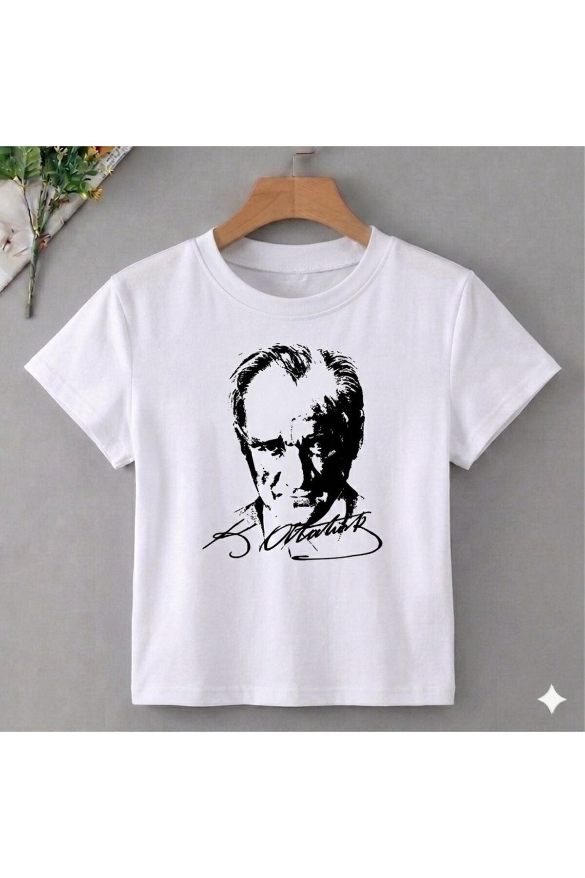 Türk Bayrağı ve ATATÜRK Baskılı Özel Çocuk Tshirt