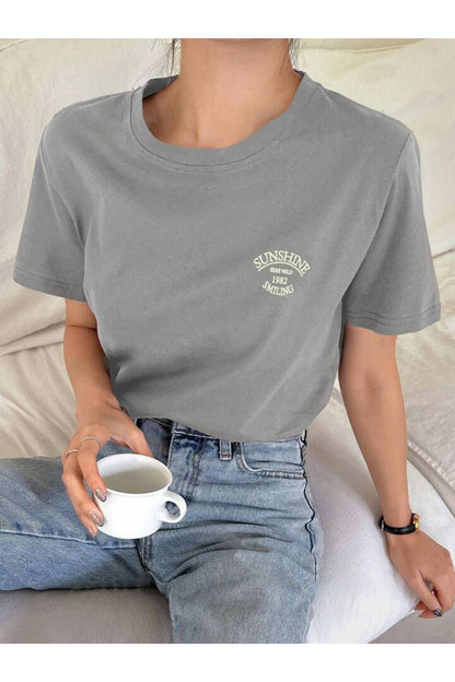 SUNSHINE Baskılı Oversize Tshirt