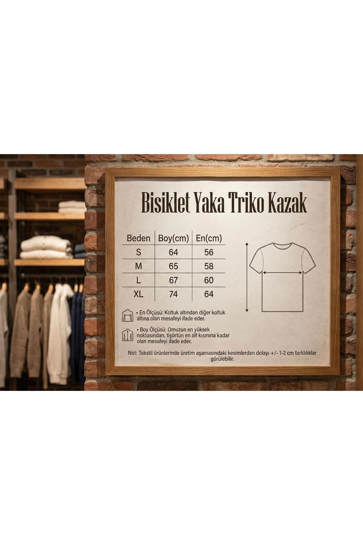 Kırmızı Bisiklet Yaka Oversize Kadın Triko Örme Kazak